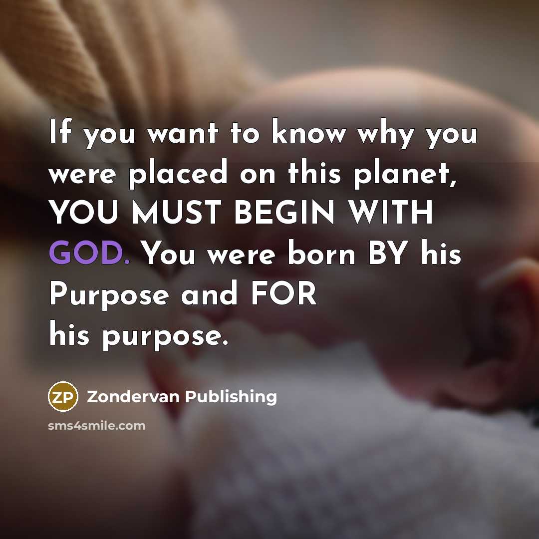 “If you want to know why you were placed on…” quote by Zondervan Publishing