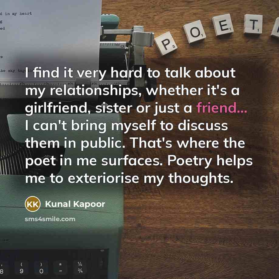 “I find it very hard to talk about my relationships,…” quote by Kunal Kapoor