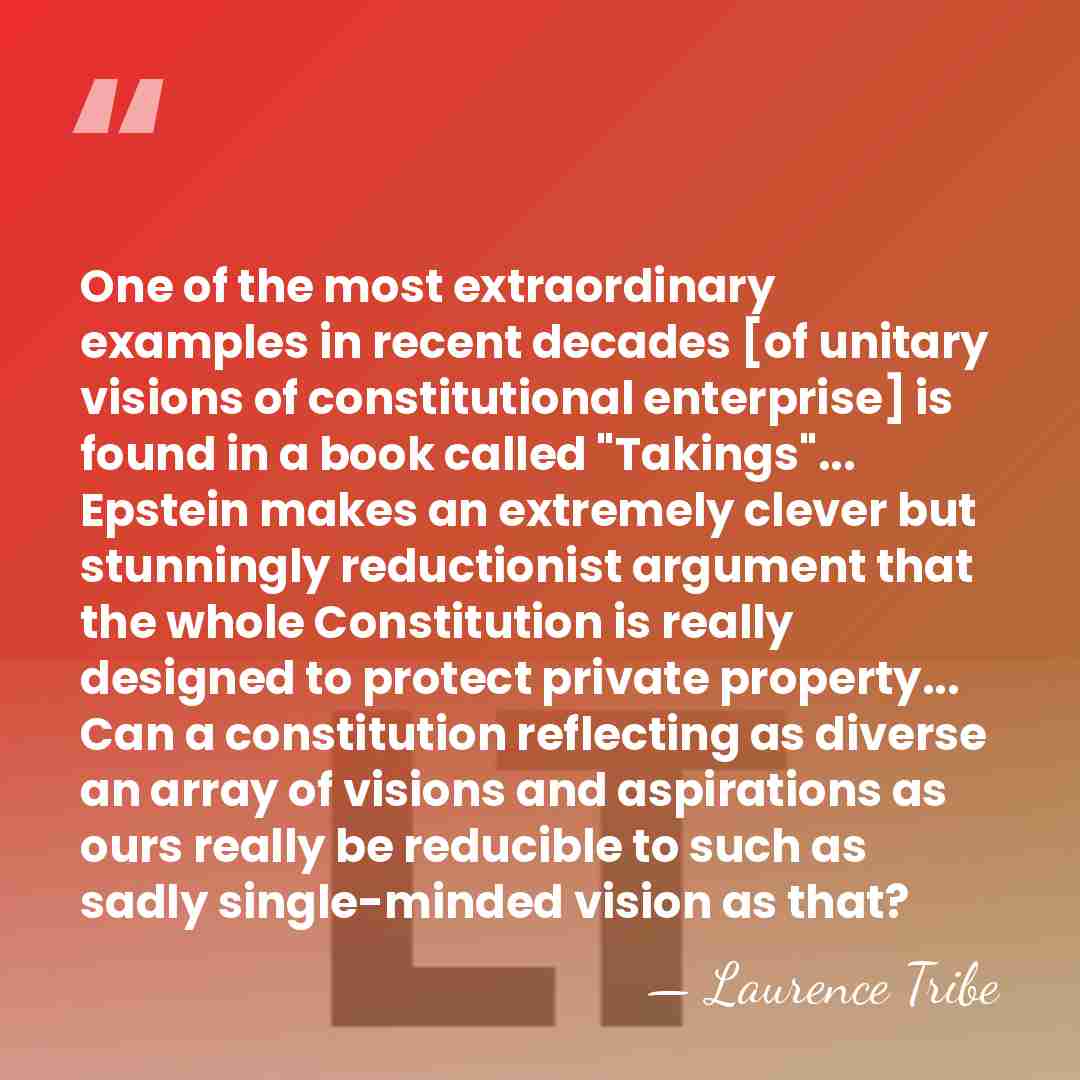 One of the most extraordinary examples in recent decades [of unitary visions&hellip; - Laurence Tribe
