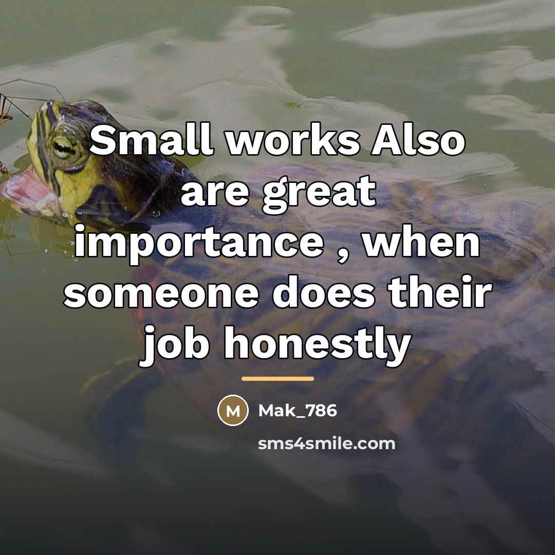 “Small works Also are great importance , when someone does…” quote by Mak_786