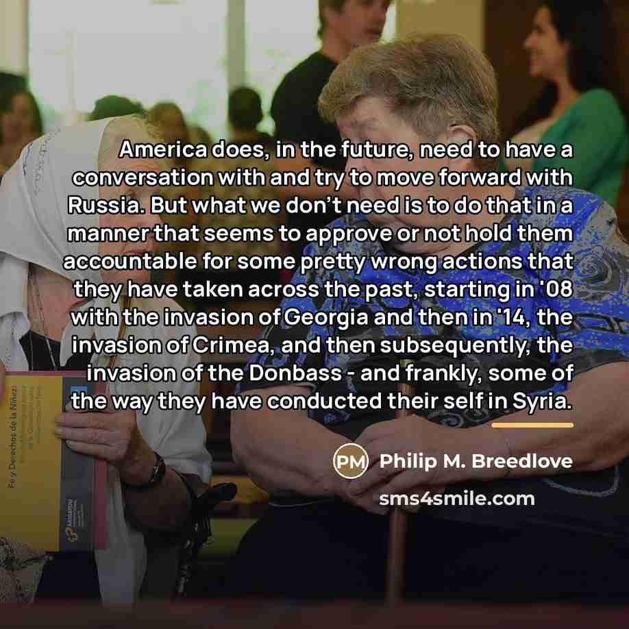“America does, in the future, need to have a conversation…” quote by Philip M. Breedlove