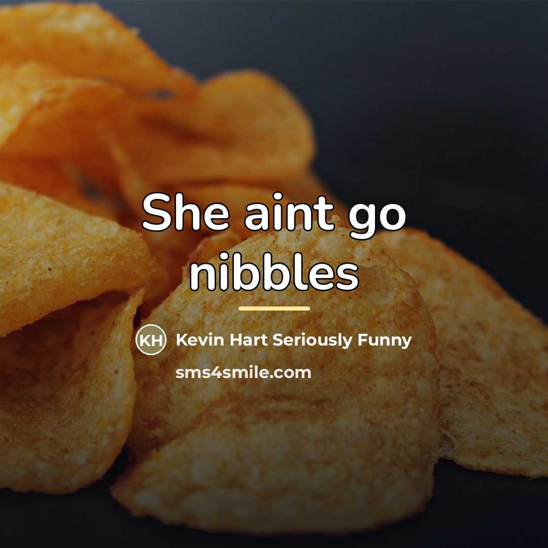 “She aint go nibbles…” quote by Kevin Hart Seriously Funny
