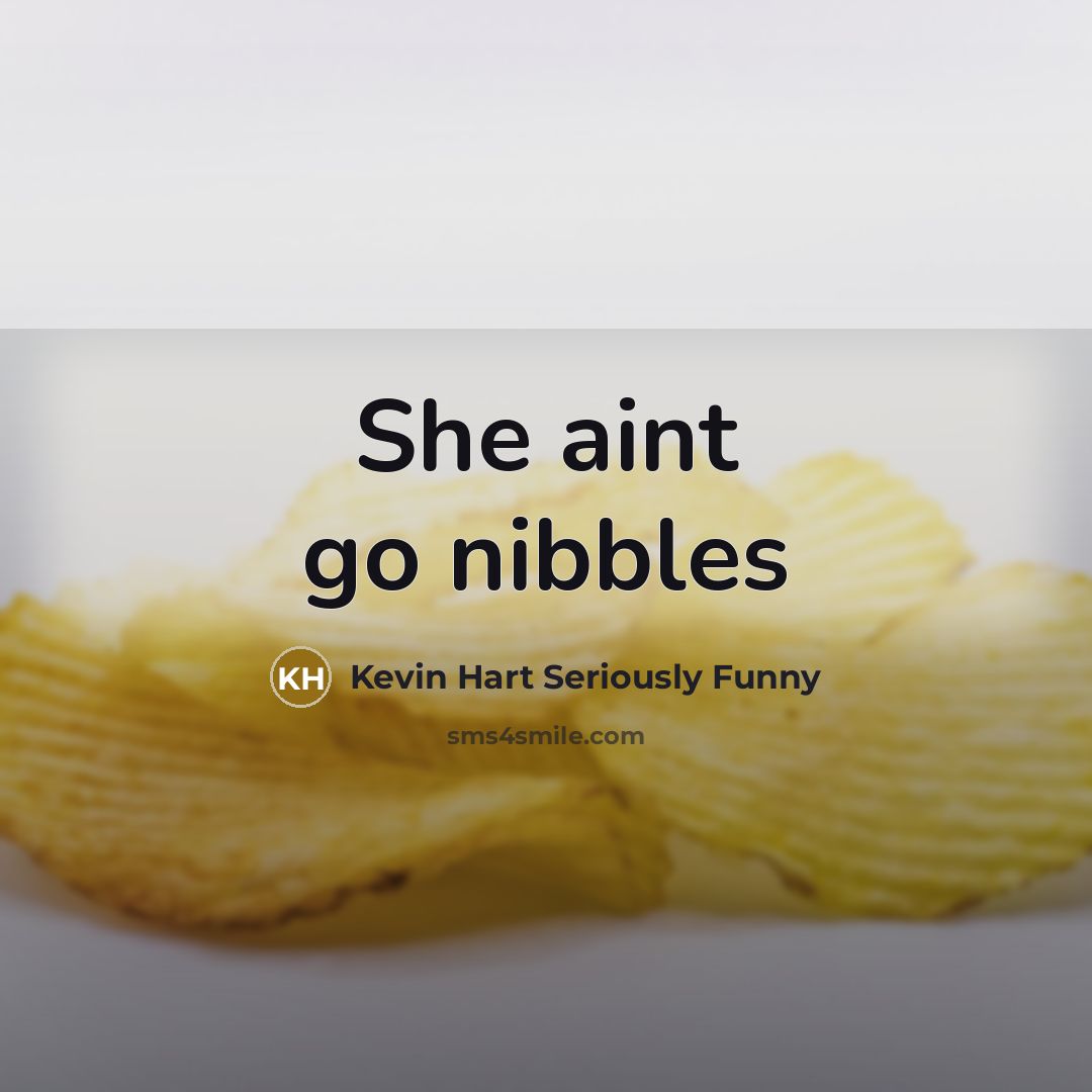 “She aint go nibbles” quote by Kevin Hart Seriously Funny
