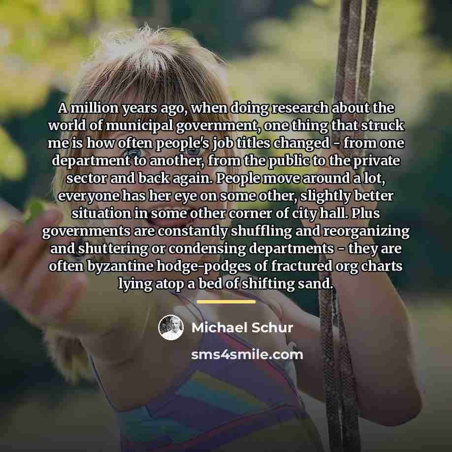 “A million years ago, when doing research about the world…” quote by Michael Schur
