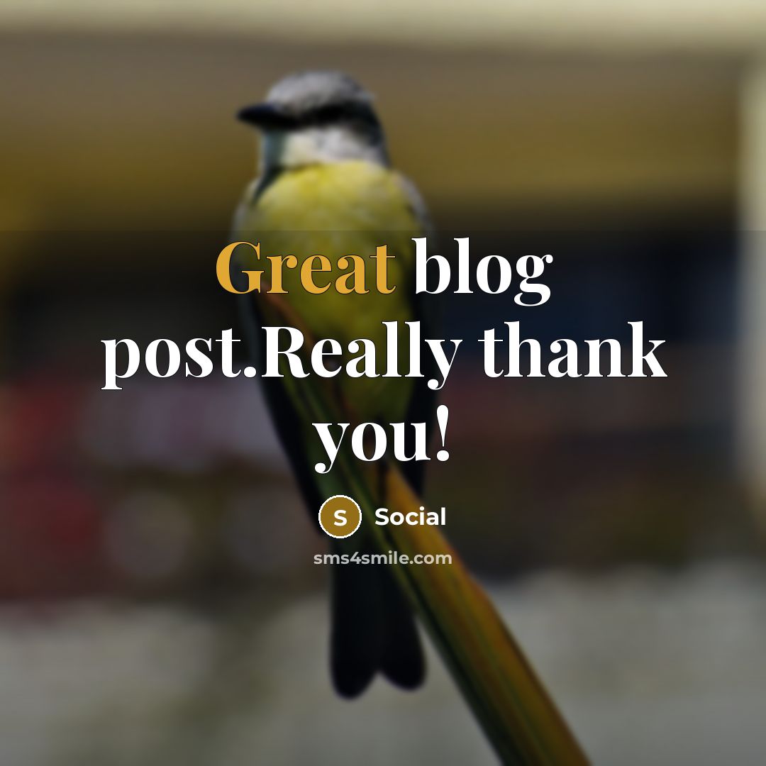 “Great blog post.Really thank you!” quote by Social