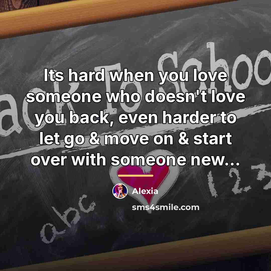 “Its hard when you love someone who doesn't love you…” quote by Alexia
