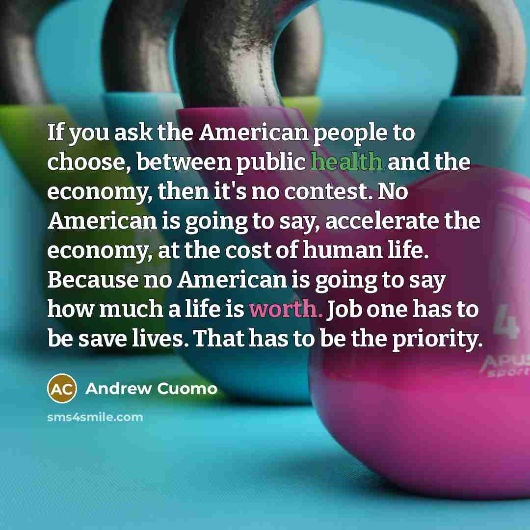 “If you ask the American people to choose, between public…” quote by Andrew Cuomo