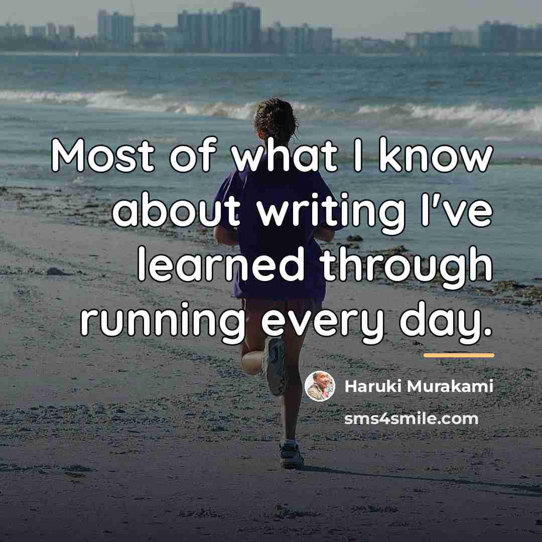“Most of what I know about writing I've learned through…” quote by Haruki Murakami