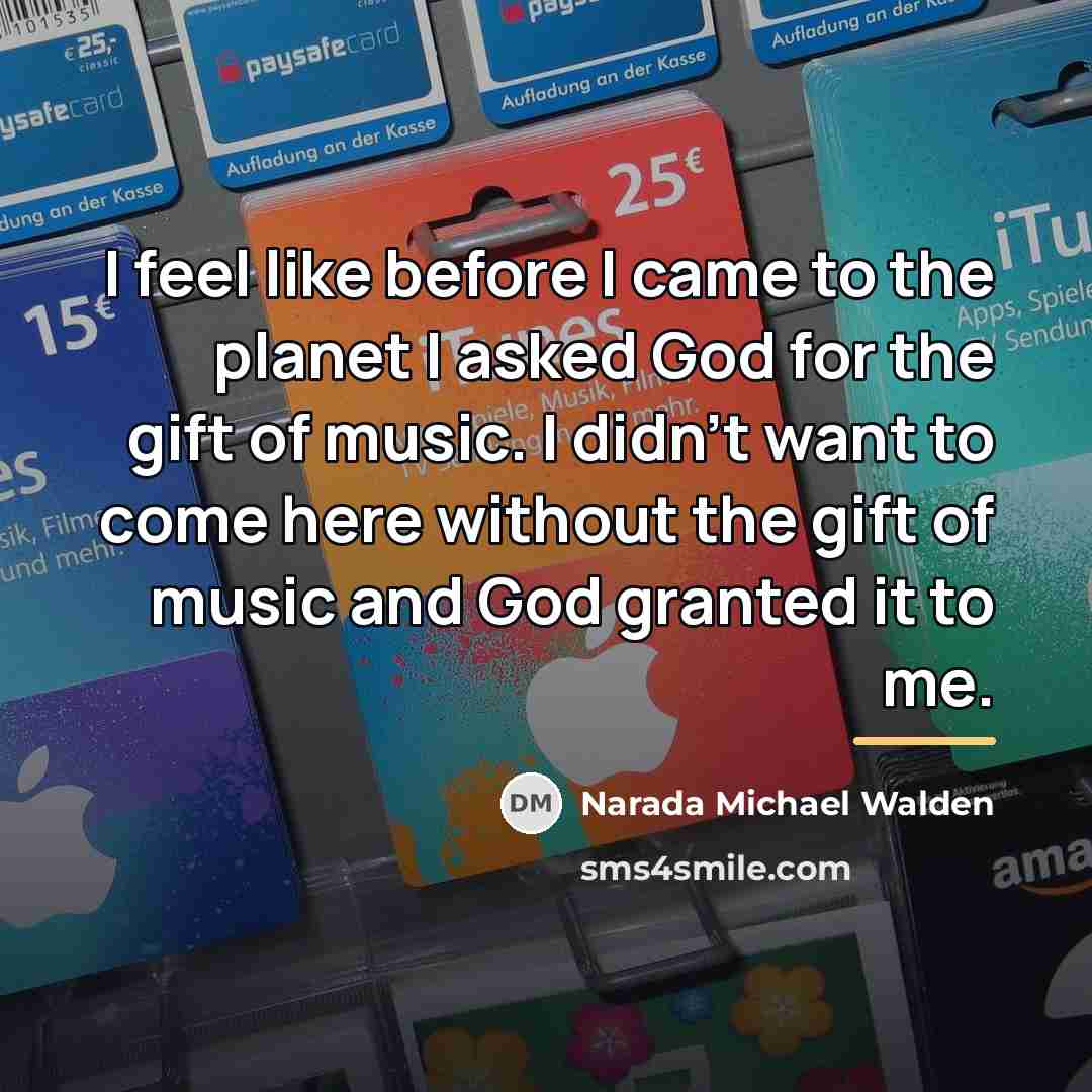 “I feel like before I came to the planet I…” quote by Narada Michael Walden
