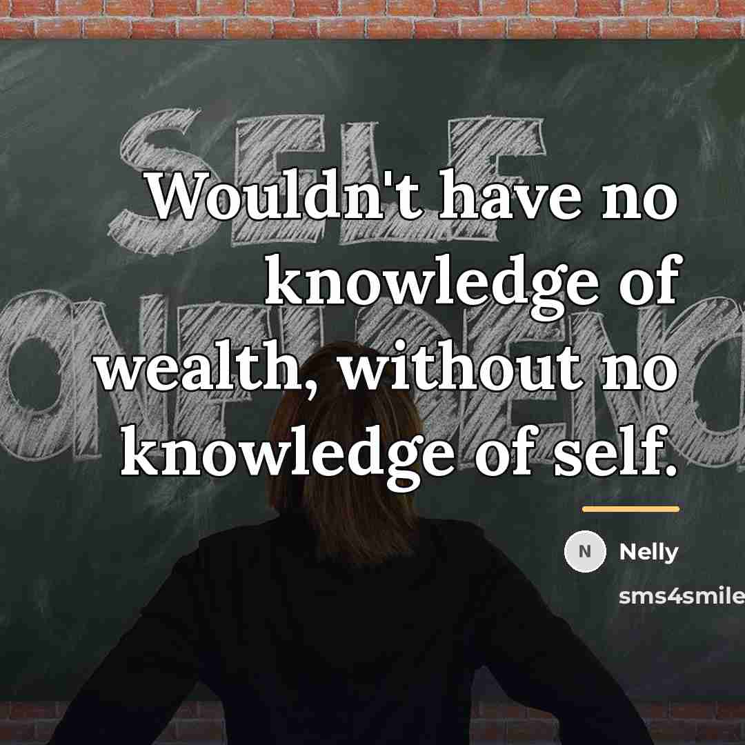 “Wouldn't have no knowledge of wealth, without no knowledge of…” quote by Nelly