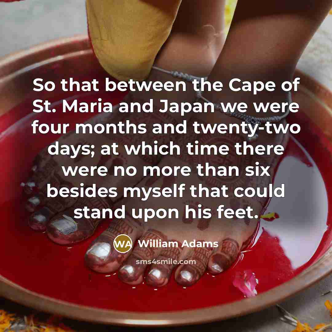“So that between the Cape of St. Maria and Japan…” quote by William Adams