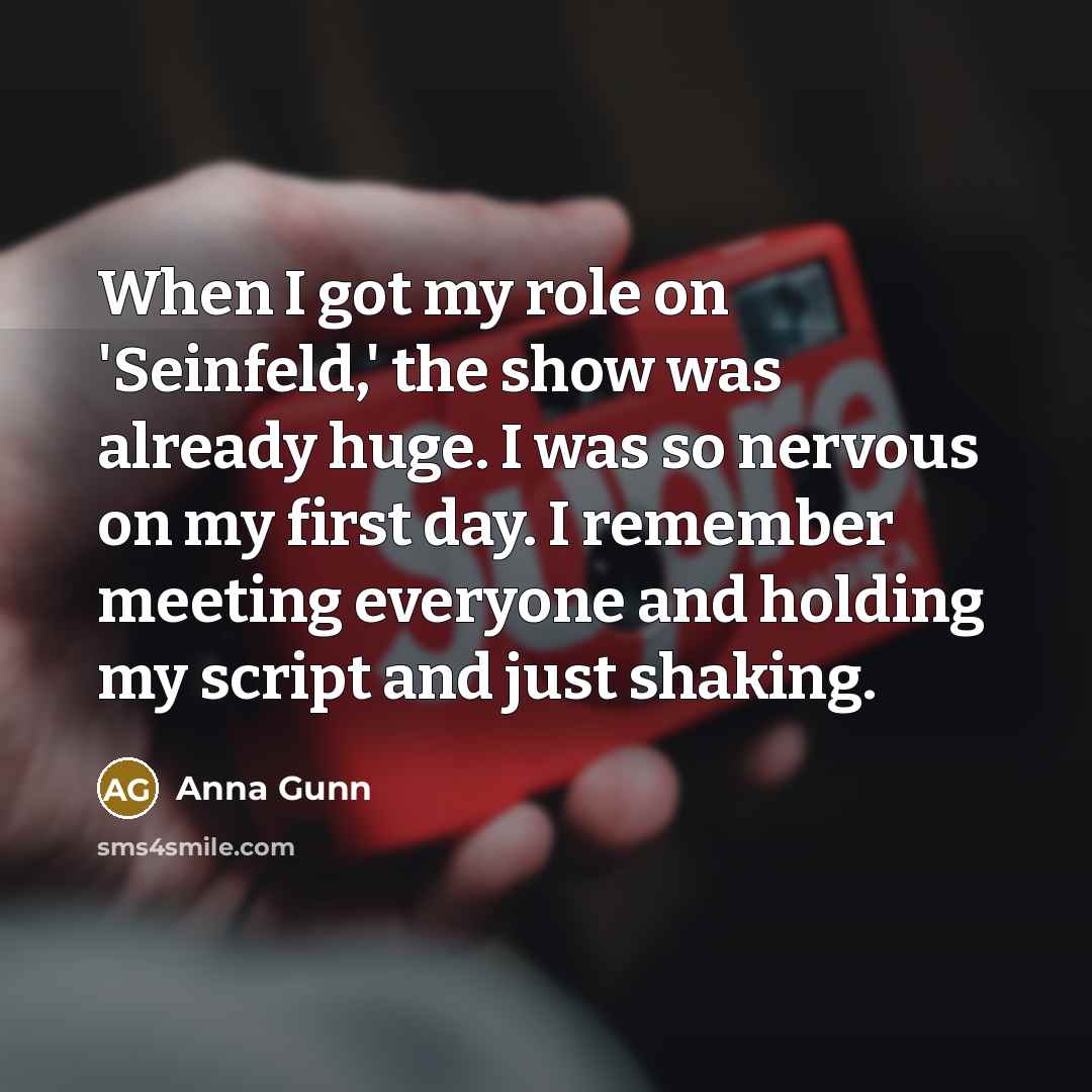 “When I got my role on 'Seinfeld,' the show was…” quote by Anna Gunn