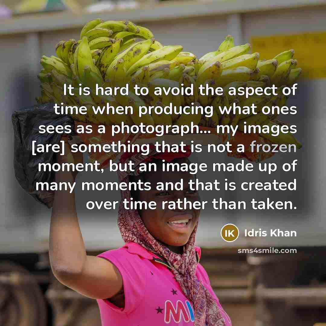 “It is hard to avoid the aspect of time when…” quote by Idris Khan