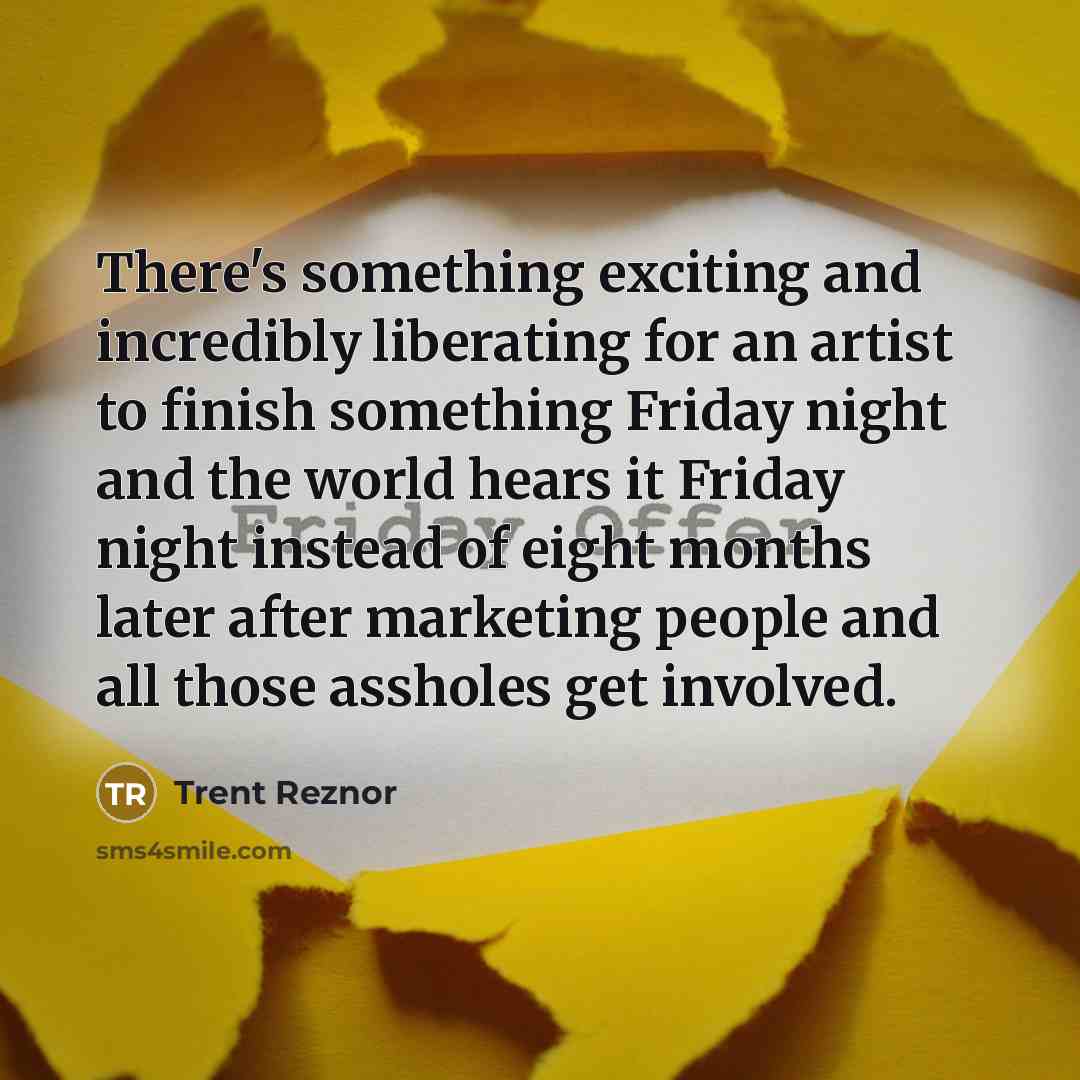 “There's something exciting and incredibly liberating for an artist to…” quote by Trent Reznor