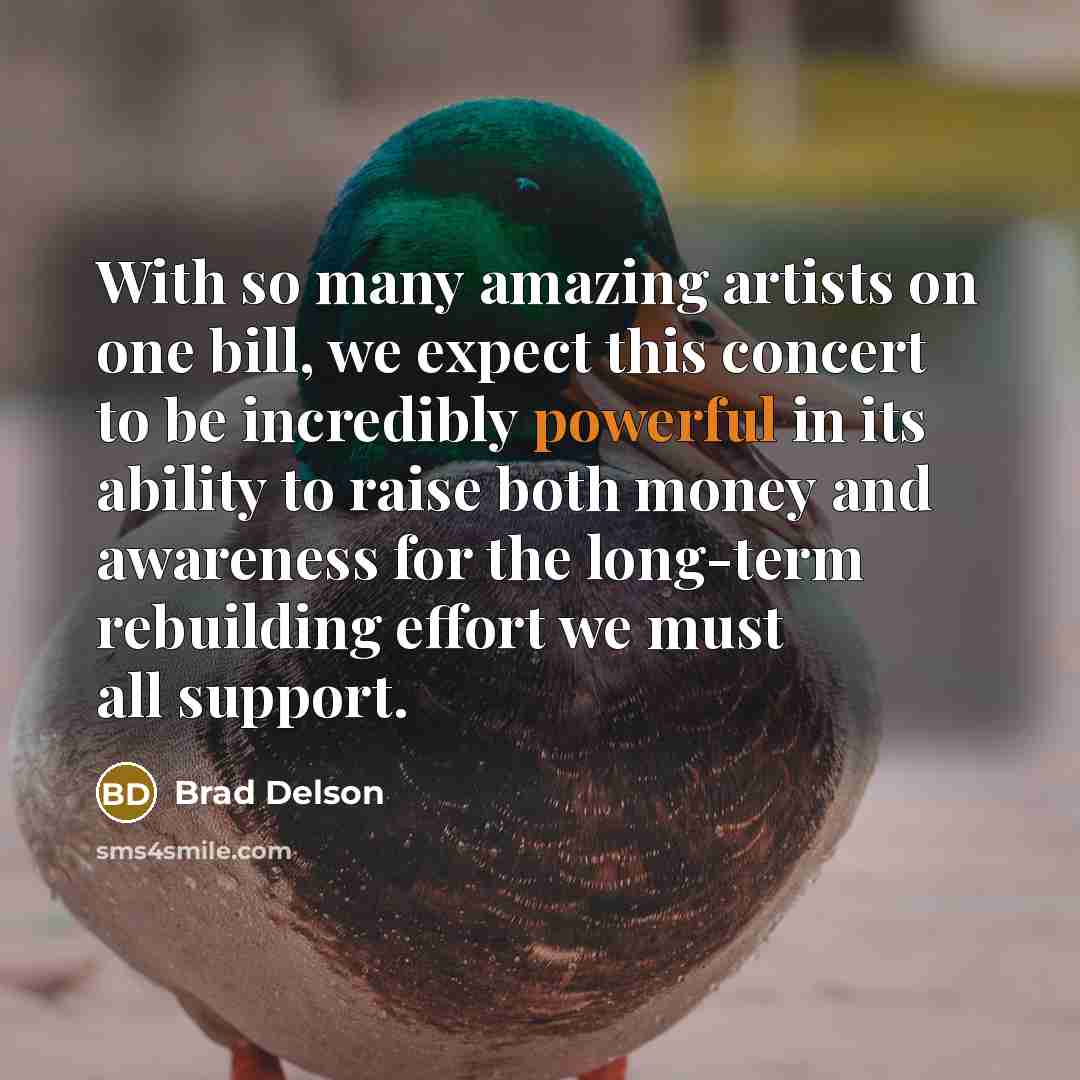 “With so many amazing artists on one bill, we expect…” quote by Brad Delson