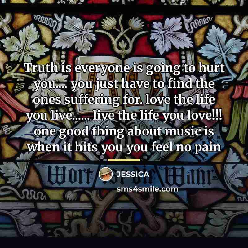 “Truth is everyone is going to hurt you.... you just…” quote by Jessica