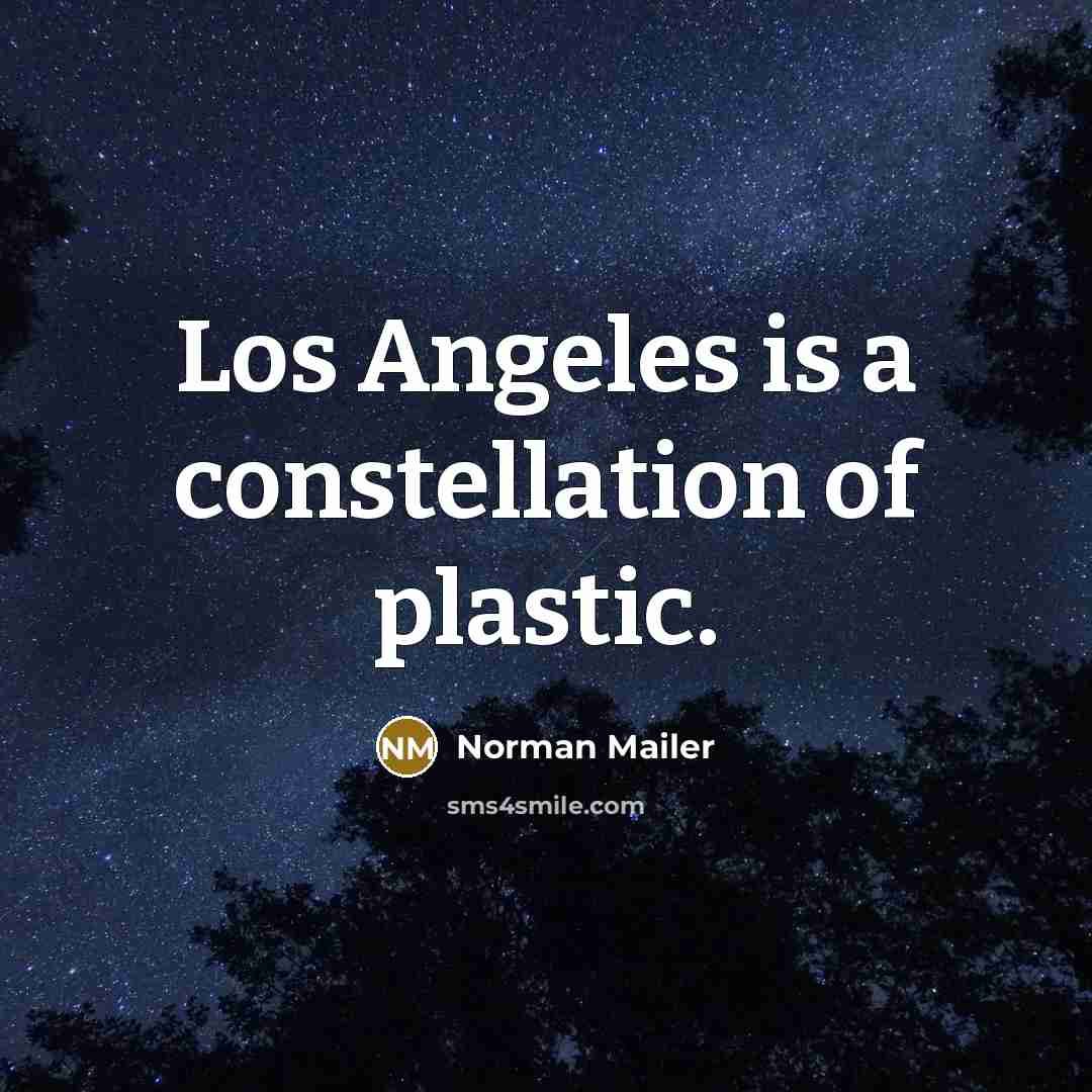 “Los Angeles is a constellation of plastic.…” quote by Norman Mailer
