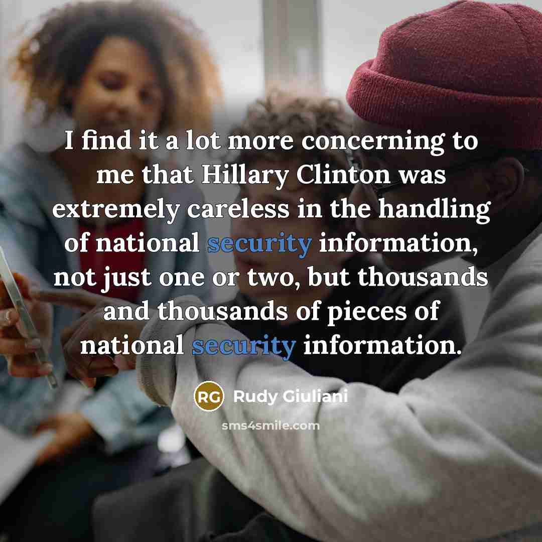 “I find it a lot more concerning to me that…” quote by Rudy Giuliani