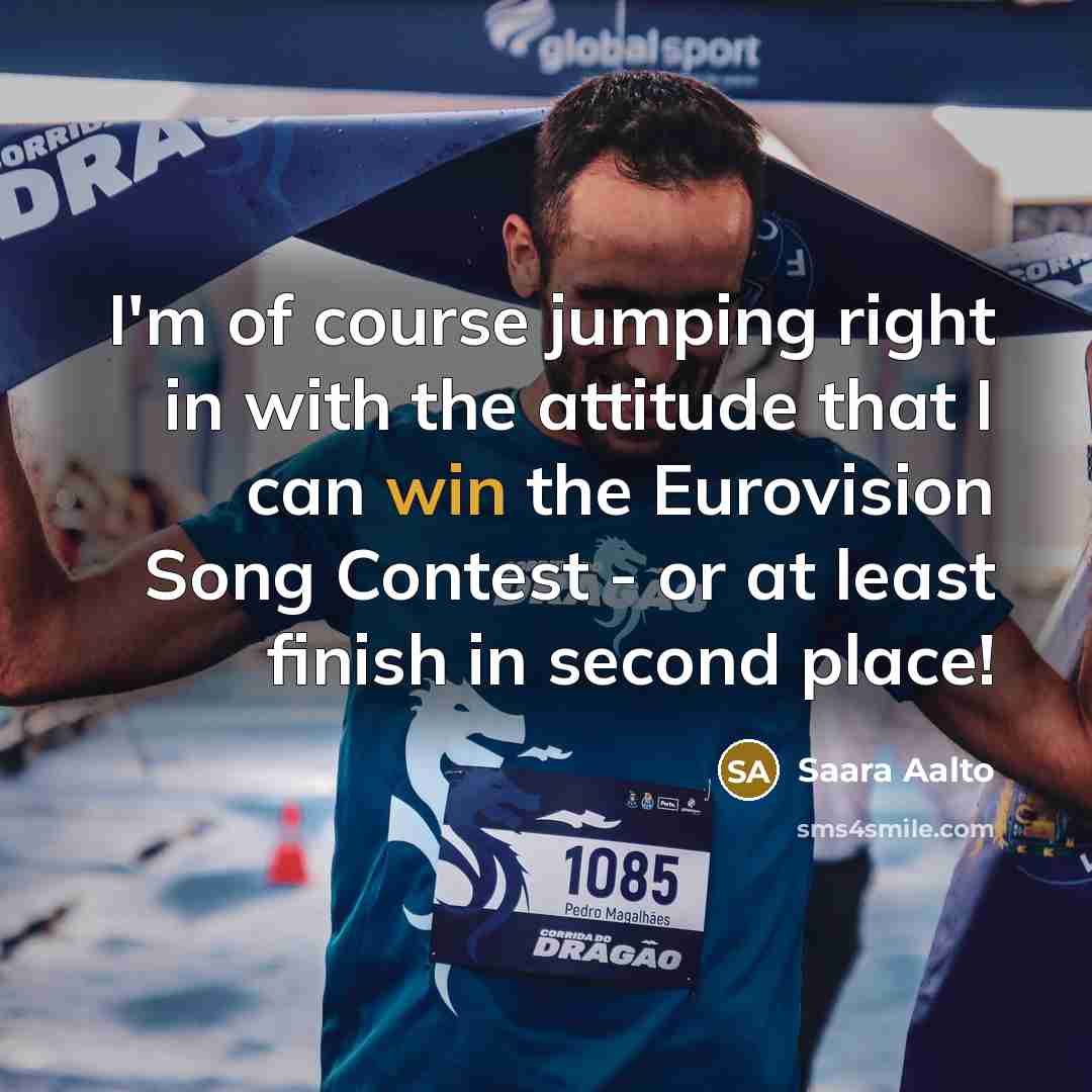 “I'm of course jumping right in with the attitude that…” quote by Saara Aalto