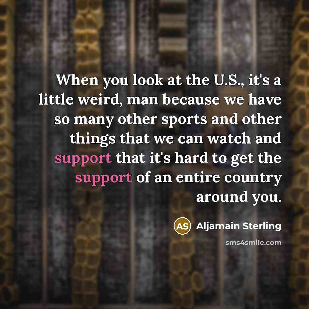 “When you look at the U.S., it's a little weird,…” quote by Aljamain Sterling