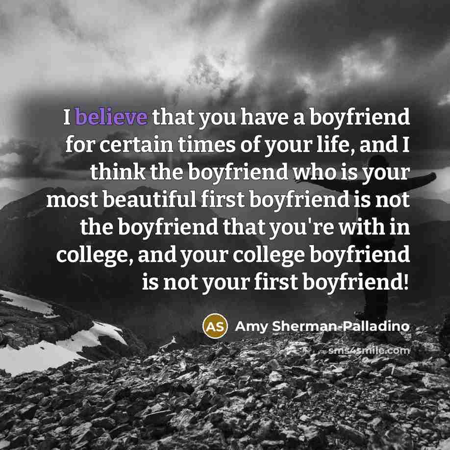 “I believe that you have a boyfriend for certain times…” quote by Amy Sherman-Palladino