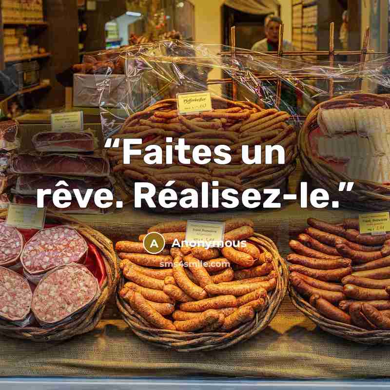 “Faites un rêve. Réalisez-le.” quote by Anonymous