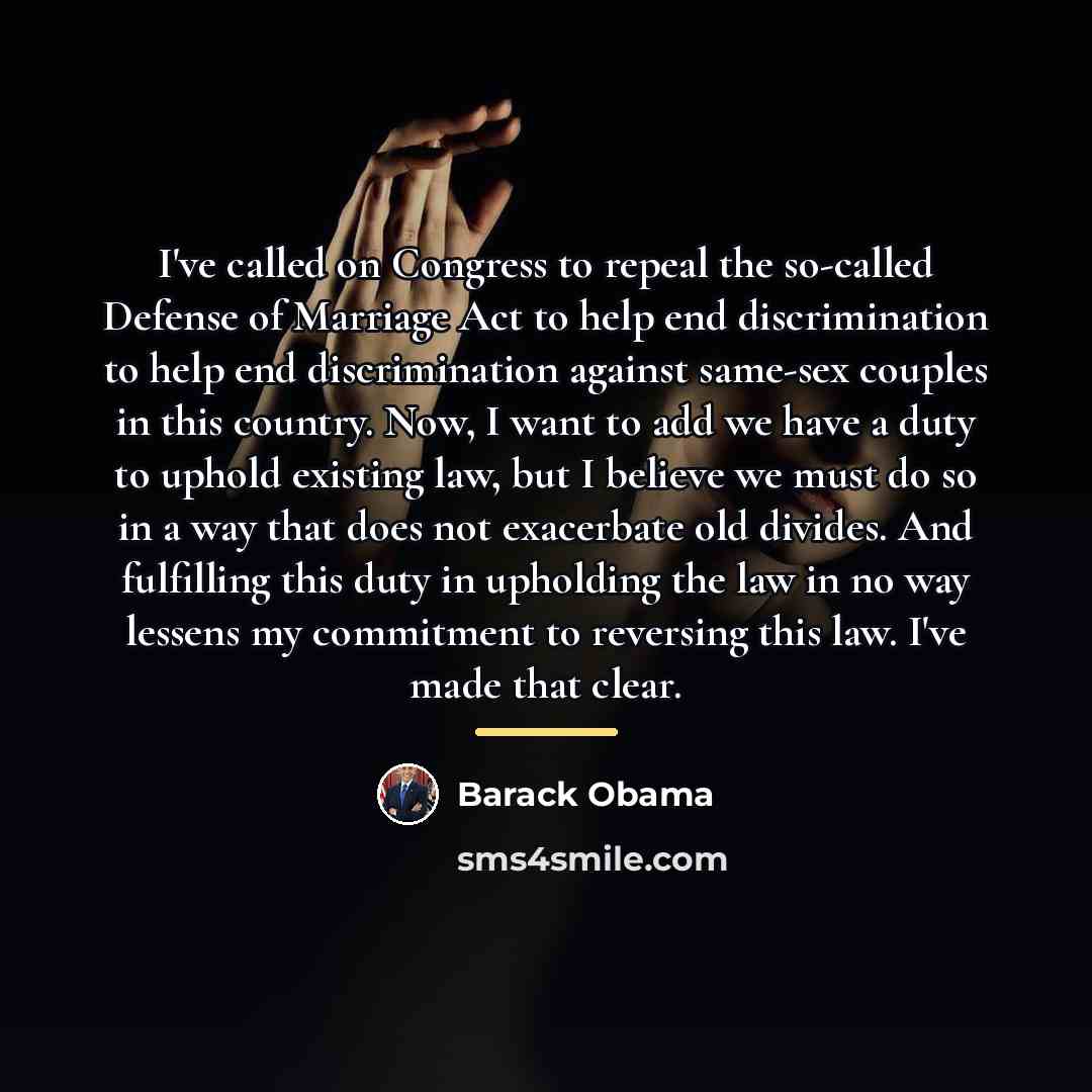 “I've called on Congress to repeal the so-called Defense of…” quote by Barack Obama