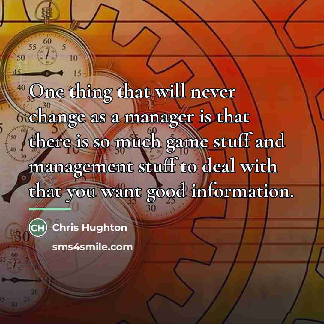 “One thing that will never change as a manager is…” quote by Chris Hughton