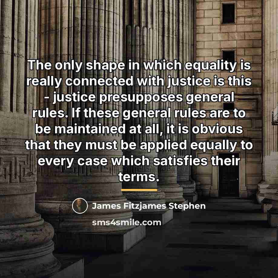 “The only shape in which equality is really connected with…” quote by James Fitzjames Stephen