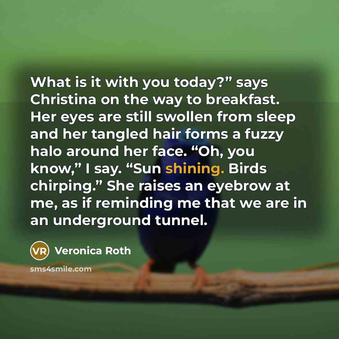 “What is it with you today?” says Christina on the…” quote by Veronica Roth