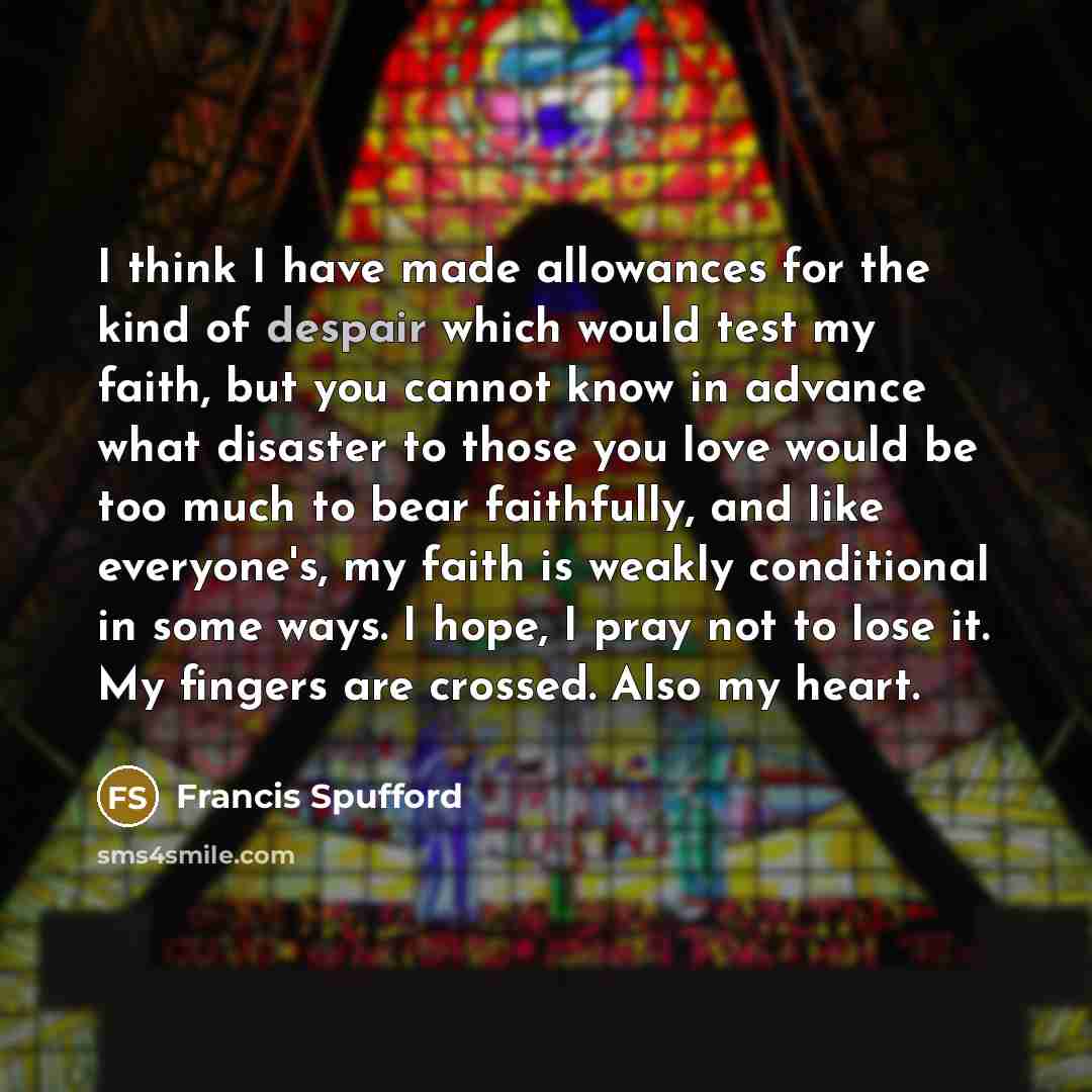 “I think I have made allowances for the kind of…” quote by Francis Spufford
