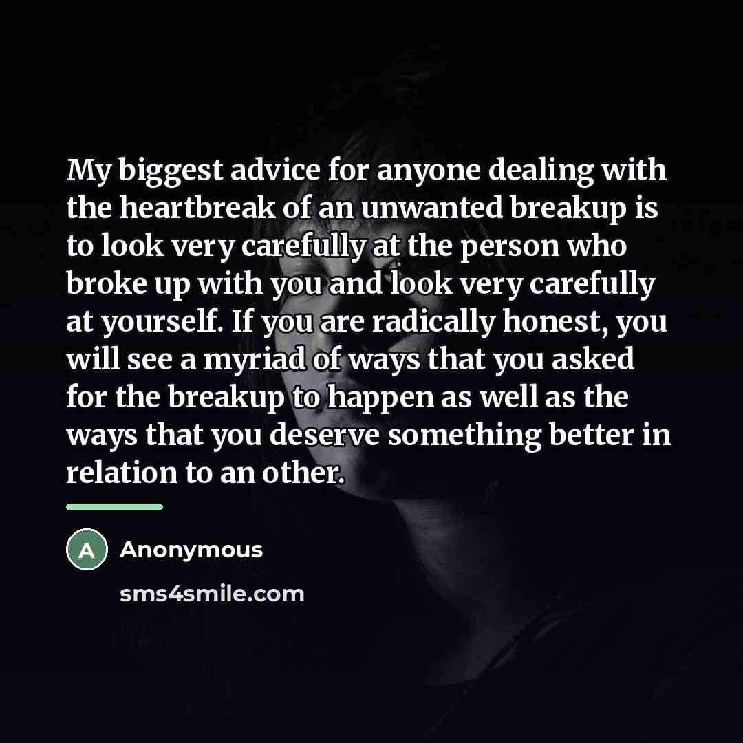 “My biggest advice for anyone dealing with the heartbreak of…” quote by Anonymous
