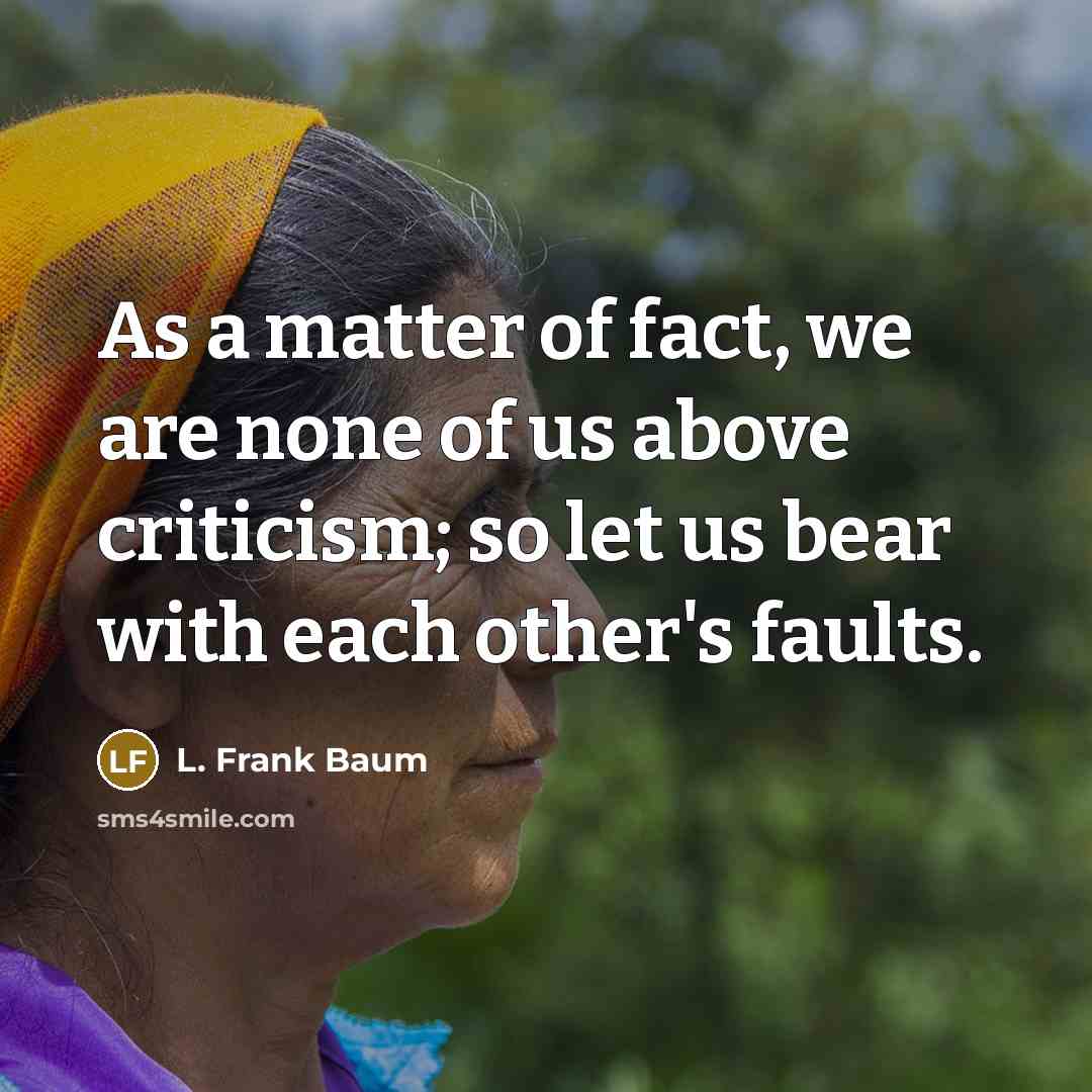 “As a matter of fact, we are none of us…” quote by L. Frank Baum