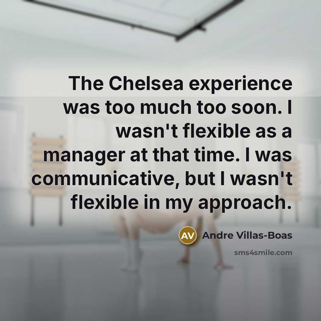 “The Chelsea experience was too much too soon. I wasn't…” quote by Andre Villas-Boas