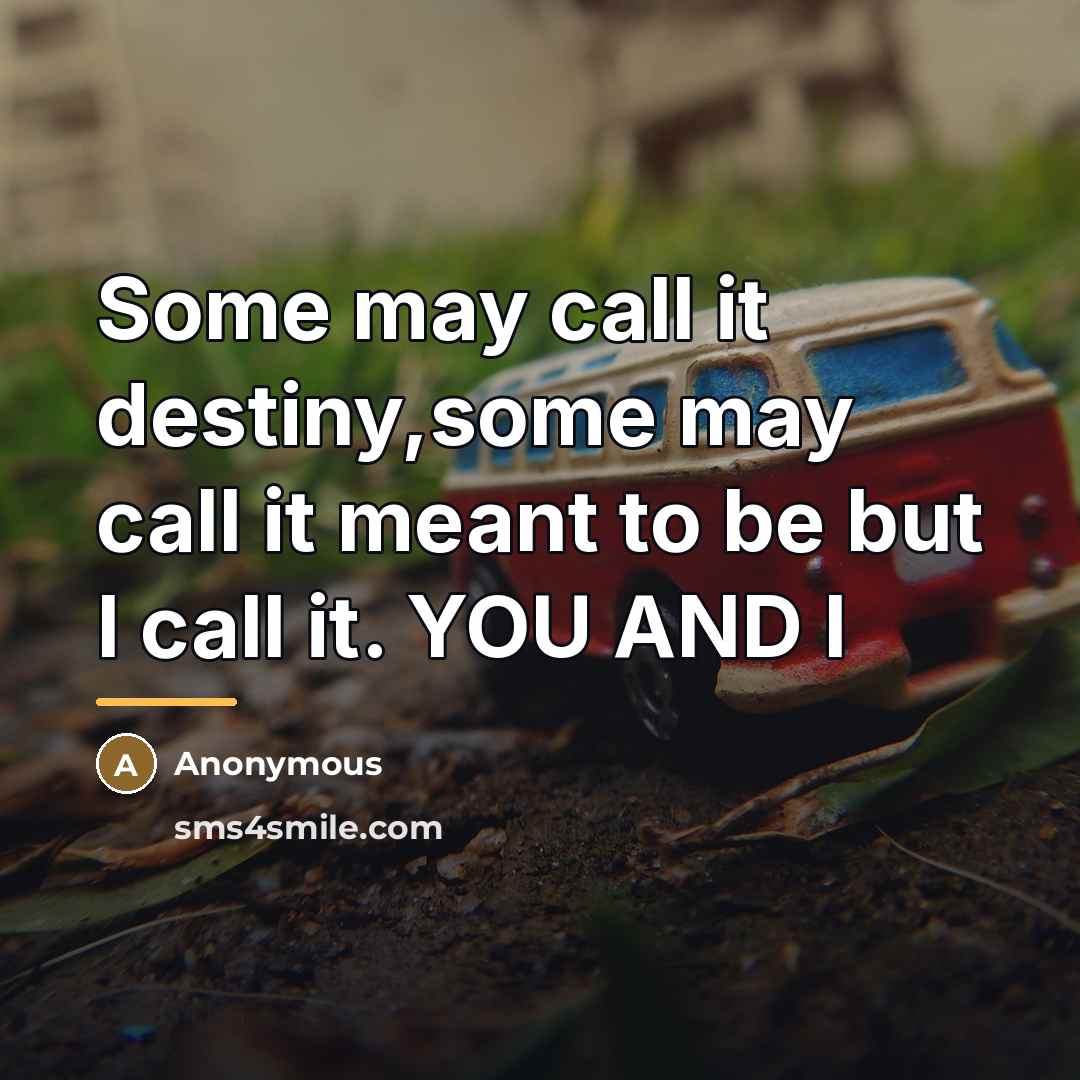 “Some may call it destiny,some may call it meant to…” quote by Anonymous