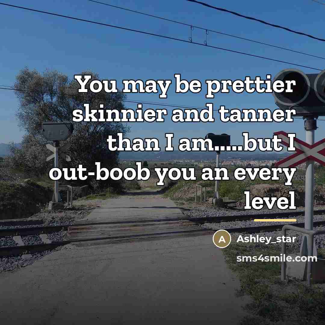 “You may be prettier skinnier and tanner than I am.....but…” quote by Ashley_star