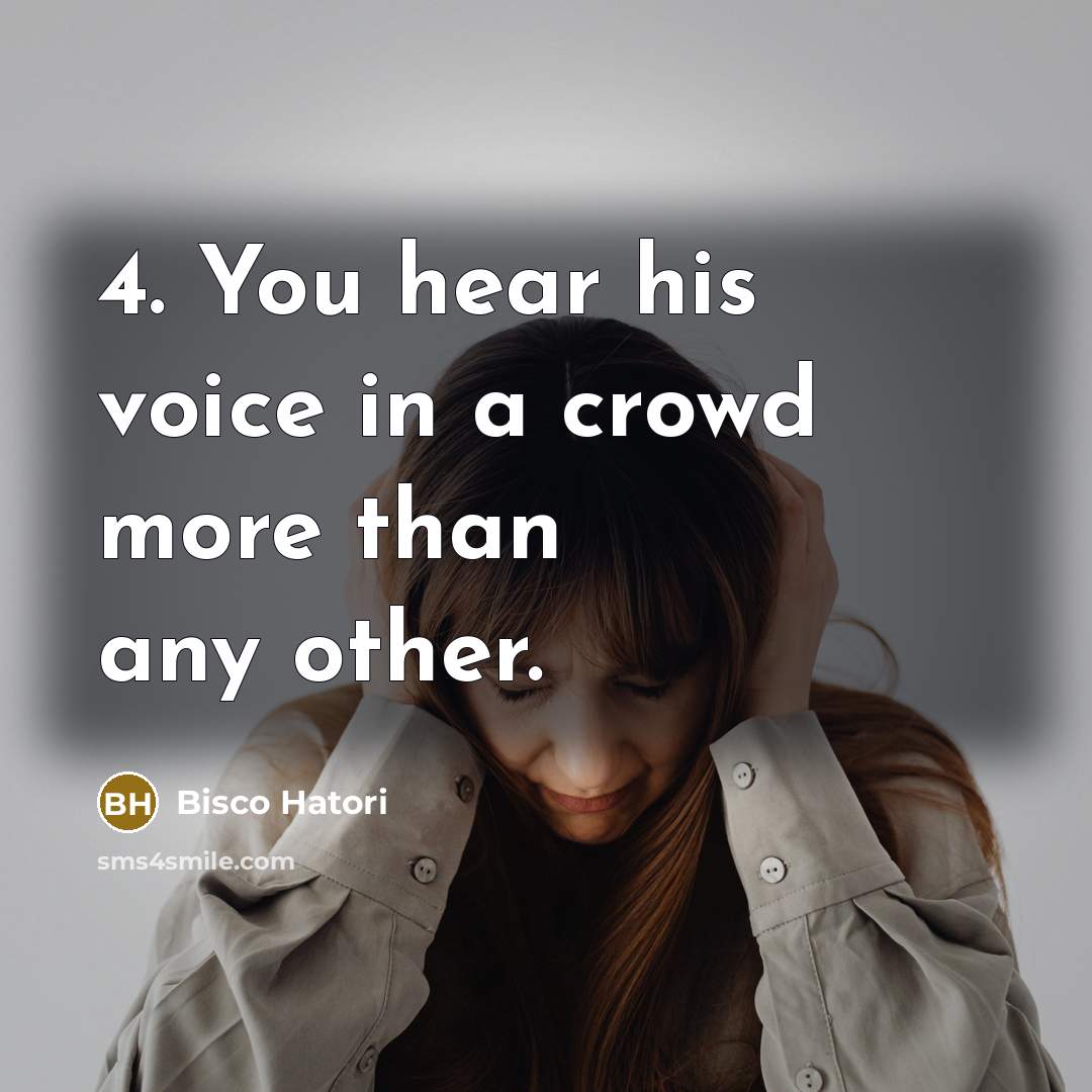 “4. You hear his voice in a crowd more than…” quote by Bisco Hatori