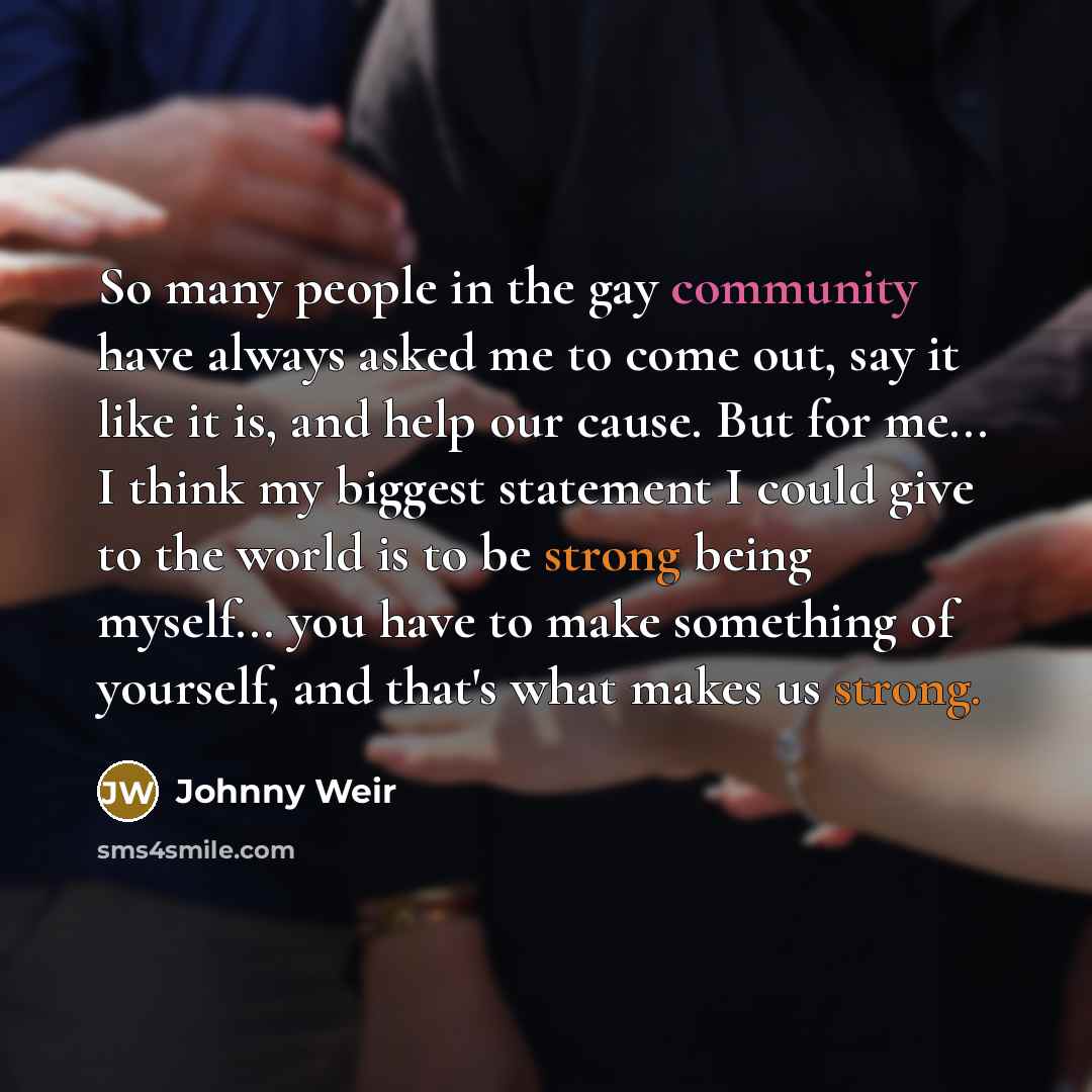 “So many people in the gay community have always asked…” quote by Johnny Weir