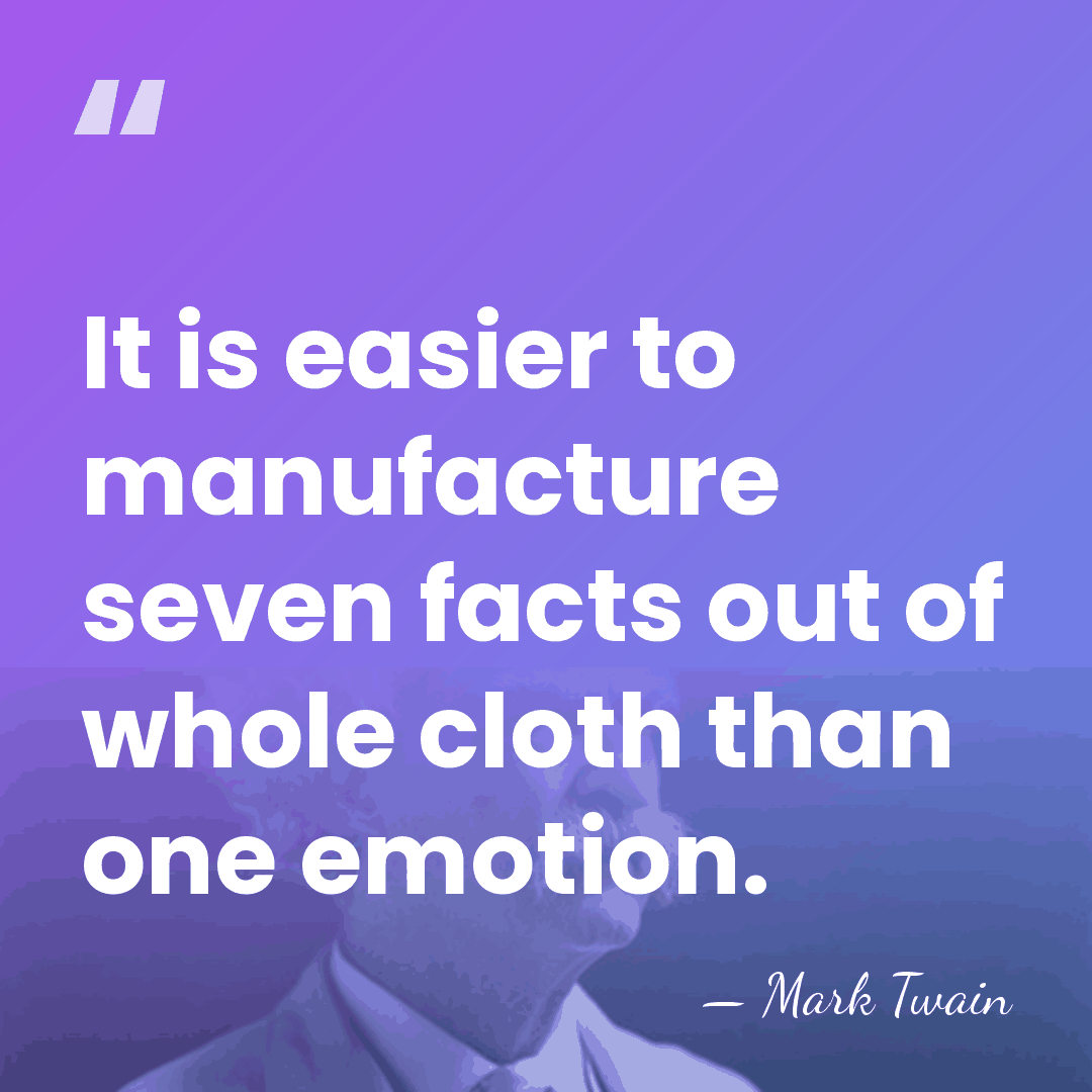 It is easier to manufacture seven facts out of whole cloth than&hellip; - Mark Twain