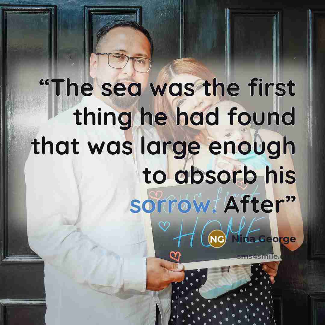 “The sea was the first thing he had found that was large enough to absorb his sorrow. After” quote by Nina George