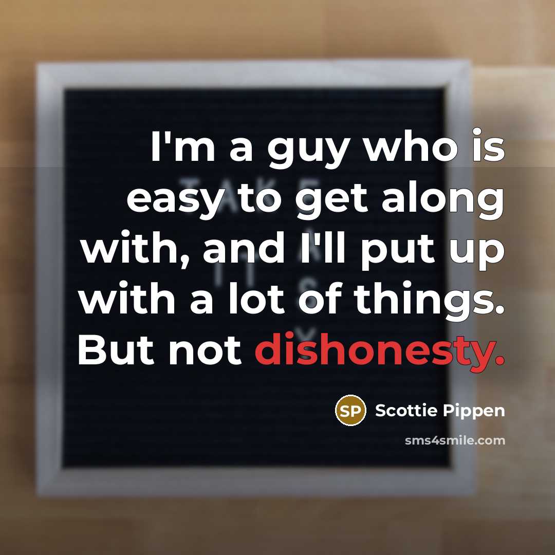 “I'm a guy who is easy to get along with,…” quote by Scottie Pippen