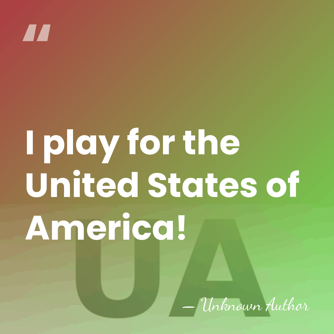 I play for the United States of America! - Mike Eruzione