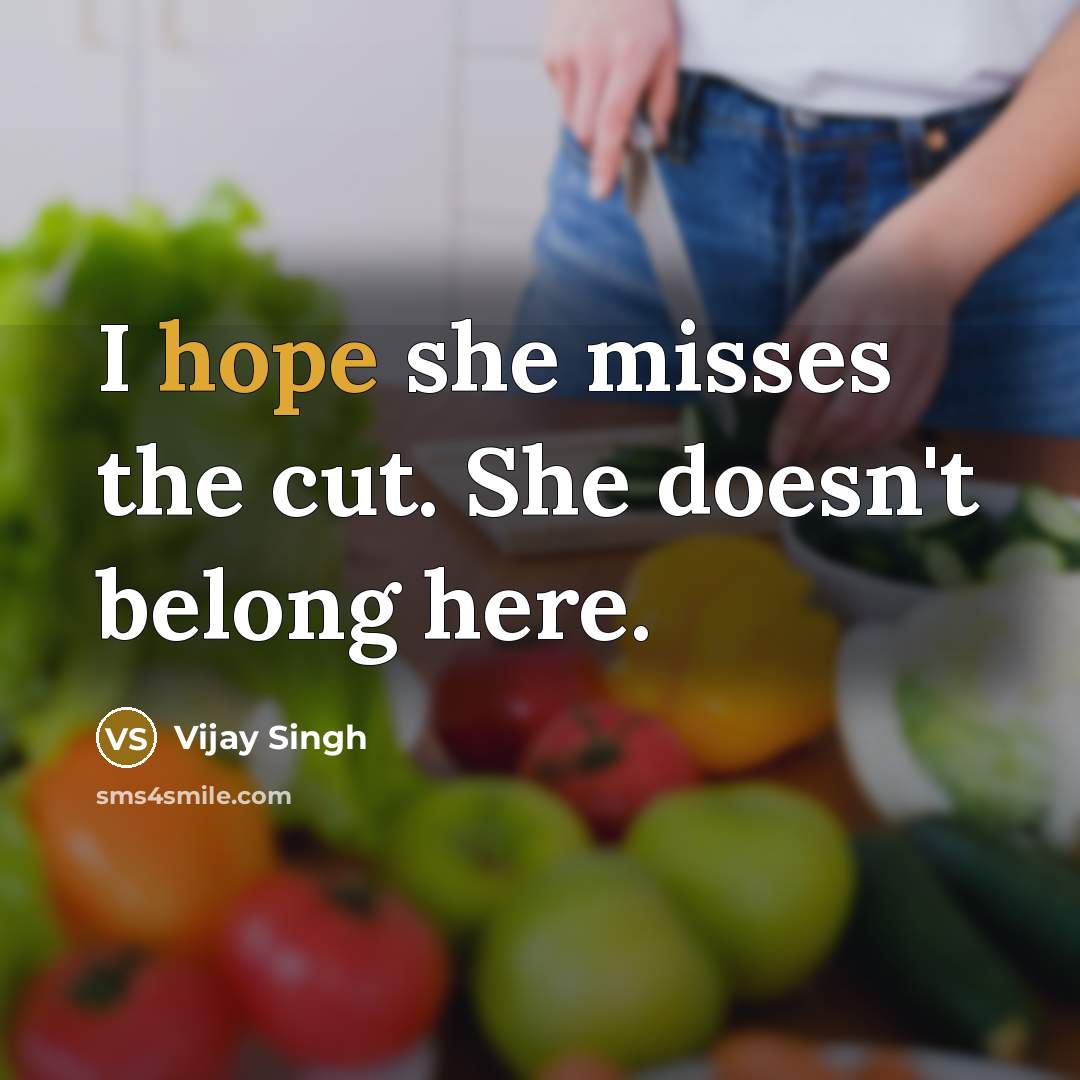 “I hope she misses the cut. She doesn't belong here.…” quote by Vijay Singh