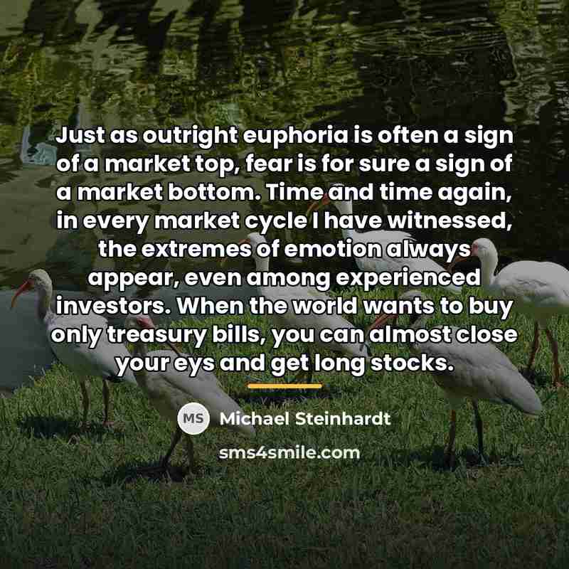 “Just as outright euphoria is often a sign of a…” quote by Michael Steinhardt