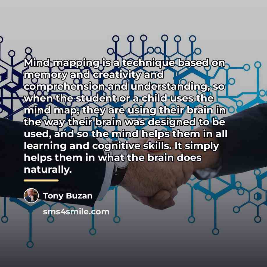 “Mind mapping is a technique based on memory and creativity…” quote by Tony Buzan