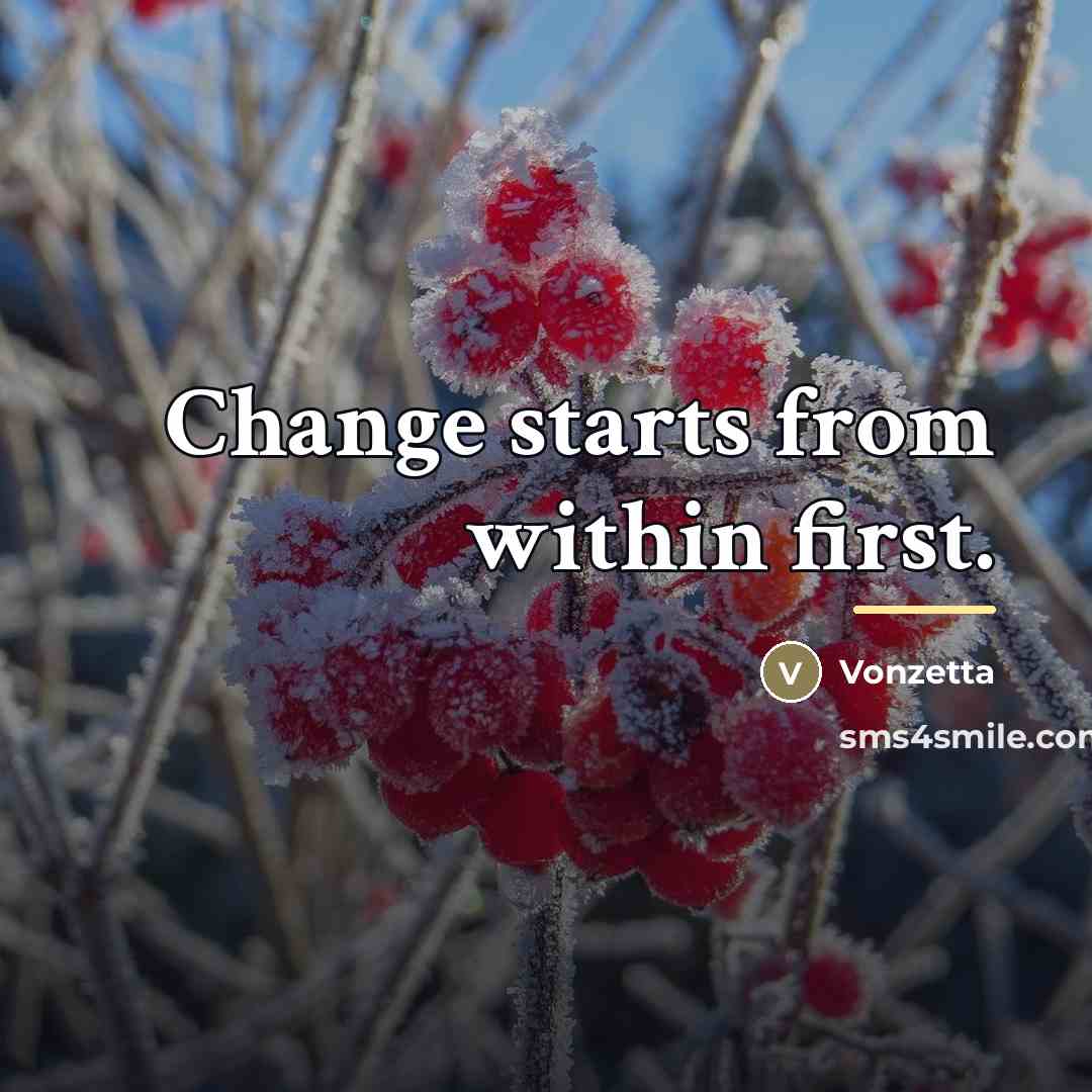 “Change starts from within first.…” quote by Vonzetta