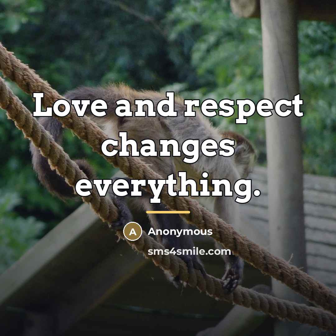 “Love and respect changes everything.…” quote by Anonymous