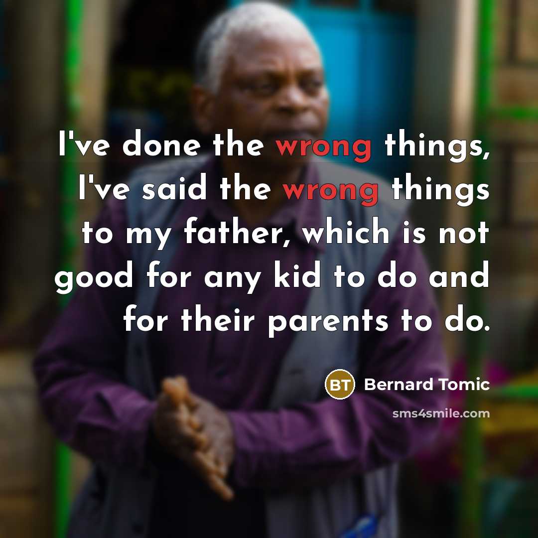 “I've done the wrong things, I've said the wrong things…” quote by Bernard Tomic
