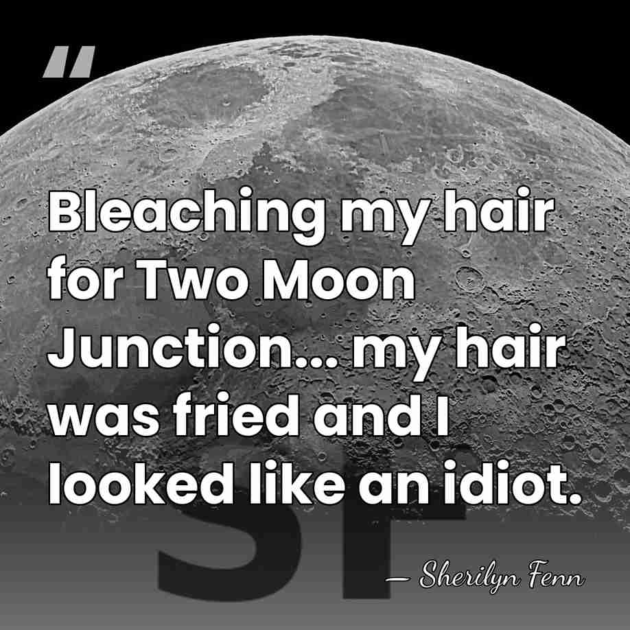 Bleaching my hair for Two Moon Junction... my hair was fried and&hellip; - Sherilyn Fenn