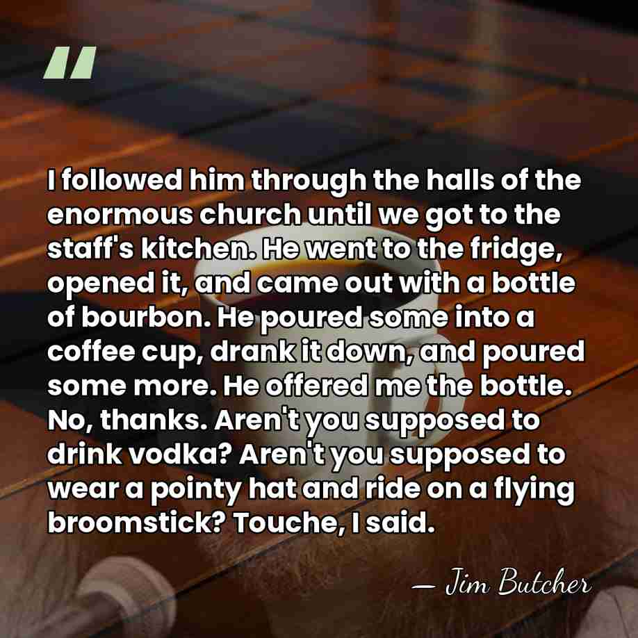 I followed him through the halls of the enormous church until we&hellip; - Jim Butcher